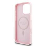 Guess GUHMP16LPGHSMMP iPhone 16 Pro 6.3" różowy/pink hardcase Grained Ring MagSafe