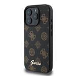 Guess GUHMP16LPGPYSK iPhone 16 Pro czarny/black HC MagSafe PU Peony Script