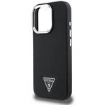 Guess GUHMP16LPGTSPSK iPhone 16 Pro 6.3" czarny/black hardcase Grained Triangle MagSafe