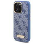 Guess GUHMP16LU4GPRB iPhone 16 Pro 6.3" niebieski/blue hardcase 4G Logo Plate MagSafe