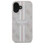 Guess GUHMP16MP4RPSP iPhone 16 Plus różowy/pink MagSafe 4G Printed Stripes