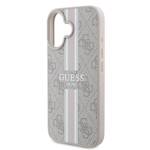 Guess GUHMP16MP4RPSP iPhone 16 Plus różowy/pink MagSafe 4G Printed Stripes