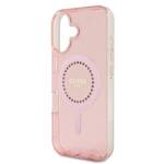 Guess GUHMP16MPFTDTEP iPhone 16 Plus 6.7" różowy/pink hardcase IML Rhinestones MagSafe