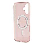 Guess GUHMP16MPFTDTEP iPhone 16 Plus 6.7" różowy/pink hardcase IML Rhinestones MagSafe