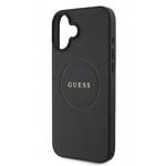 Guess GUHMP16MPGHSMMK iPhone 16 Plus czrny/black MagSafe PU Grained Gold Ring