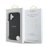 Guess GUHMP16MPGHSMMK iPhone 16 Plus czrny/black MagSafe PU Grained Gold Ring