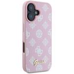 Guess GUHMP16MPGPYSP iPhone 16 Plus 6.7" różowy/pink hardcase Peony Script Logo MagSafe