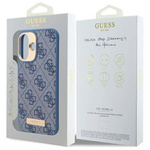 Guess GUHMP16MU4GPRB iPhone 16 Plus 6.7" niebieski/blue hardcase 4G Logo Plate MagSafe