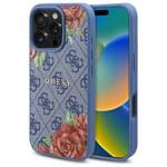 Guess GUHMP16SP4ROPEMCB iPhone 16 6.1"    niebieski/blue hardcase 4G Flowers Print MagSafe