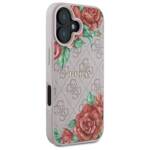 Guess GUHMP16SP4ROPEMCP iPhone 16 6.1"    różowy/pink hardcase 4G Flowers Print MagSafe