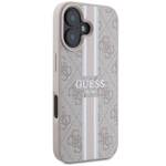 Guess GUHMP16SP4RPSP iPhone 16 różowy/pink MagSafe 4G Printed Stripes