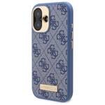 Guess GUHMP16SU4GPRB iPhone 16 6.1" niebieski/blue hardcase 4G Logo Plate MagSafe