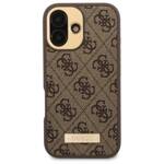 Guess GUHMP16SU4GPRW iPhone 16 6.1" brązowy/brown hardcase 4G Logo Plate MagSafe