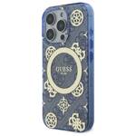 Guess GUHMP16XH4PYEEB iPhone 16 Pro Max   6.9" niebieski/blue hardcase IML Peony On 4G Background MagSafe