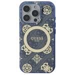 Guess GUHMP16XH4PYEEB iPhone 16 Pro Max   6.9" niebieski/blue hardcase IML Peony On 4G Background MagSafe