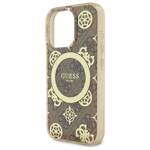 Guess GUHMP16XH4PYEEW iPhone 16 Pro Max   6.9" brązowy/brown hardcase IML Peony On 4G Background MagSafe