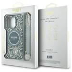 Guess GUHMP16XHCPOFPA iPhone 16 Pro Max   6.9" zielony/green hardcase IML Flowers Allover Electro With Pearl Strap MagSafe