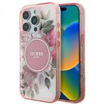 Guess GUHMP16XHFWBDCEP iPhone 16 Pro Max 6.9" różowy/pink hardcase IML Flower & Tonal Circle MagSafe