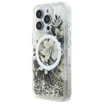 Guess GUHMP16XLFMWTE iPhone 16 Pro Max 6.9" beżowy/beige hardcase Liquid Glitter Flower MagSafe