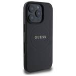 Guess GUHMP16XPGHSMMK iPhone 16 Pro Max czrny/black MagSafe PU Grained Gold Ring