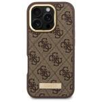 Guess GUHMP16XU4GPRW iPhone 16 Pro Max 6.9" brązowy/brown hardcase 4G Logo Plate MagSafe