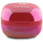 Guess słuchawki Bluetooth GUTWSJ144ESF    TWS + stacja dokująca fuksja/fuschia Iridescent 4G Printed Logo