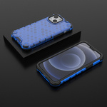 HONEYCOMB CASE ARMOR COVER WITH TPU BUMPER FOR IPHONE 13 MINI BLUE