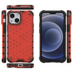 HONEYCOMB CASE ARMOR COVER WITH TPU BUMPER FOR IPHONE 13 MINI RED