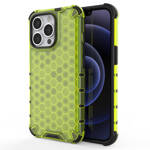 HONEYCOMB CASE ARMOR COVER WITH TPU BUMPER FOR IPHONE 13 PRO GREEN