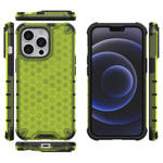 HONEYCOMB CASE ARMOR COVER WITH TPU BUMPER FOR IPHONE 13 PRO GREEN