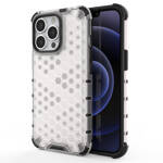 HONEYCOMB CASE ARMOR COVER WITH TPU BUMPER FOR IPHONE 13 PRO TRANSPARENT