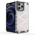 HONEYCOMB CASE ARMOR COVER WITH TPU BUMPER FOR IPHONE 13 PRO TRANSPARENT