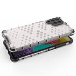 HONEYCOMB CASE ARMORED COVER WITH A GEL FRAME FOR SAMSUNG GALAXY M53 5G TRANSPARENT