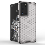 HONEYCOMB CASE ARMORED COVER WITH A GEL FRAME FOR SAMSUNG GALAXY S22 ULTRA BLACK