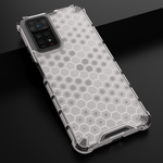 HONEYCOMB CASE ARMORED COVER WITH GEL FRAME FOR XIAOMI REDMI NOTE 11 PRO + / 11 PRO TRANSPARENT