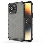 HONEYCOMB CASE FOR IPHONE 14 PRO MAX ARMORED HYBRID COVER BLACK