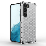 HONEYCOMB CASE FOR SAMSUNG GALAXY S23 ARMORED HYBRID COVER TRANSPARENT