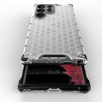 HONEYCOMB CASE FOR SAMSUNG GALAXY S23 ULTRA ARMORED HYBRID COVER BLACK