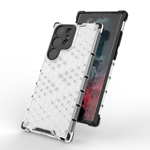 HONEYCOMB CASE FOR SAMSUNG GALAXY S23 ULTRA ARMORED HYBRID COVER TRANSPARENT