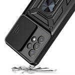 HYBRID ARMOR CAMSHIELD CASE FOR SAMSUNG GALAXY A33 5G ARMORED CASE WITH CAMERA COVER BLACK