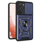 HYBRID ARMOR CAMSHIELD CASE FOR SAMSUNG GALAXY S23+ ARMORED CASE WITH CAMERA COVER BLUE