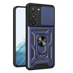 HYBRID ARMOR CAMSHIELD CASE FOR SAMSUNG GALAXY S23 ARMORED CASE WITH CAMERA COVER BLUE