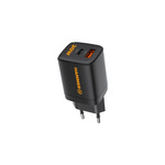 Hammer Rapidcharger Duo USB-A network charger-USB-C PD 20W