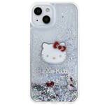 Hello Kitty HKHCP14SLIKHET iPhone 14 / 15 / 13 6.1" srebrny/silver hardcase Liquid Glitter Charms Kitty Head