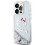 Hello Kitty HKHCP14XLIKHET iPhone 14 Pro Max 6.7" srebrny/silver hardcase Liquid Glitter Charms Kitty Head