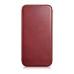 ICARER CE OIL WAX PREMIUM LEATHER FOLIO CASE IPHONE 14 MAGNETIC FLIP CASE MAGSAFE RED (AKI14220705-RD)