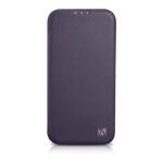 ICARER CE PREMIUM LEATHER FOLIO CASE IPHONE 14 MAGNETIC FLIP LEATHER FOLIO CASE MAGSAFE DARK PURPLE (WMI14220713-DP)