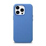 ICARER LITCHI PREMIUM LEATHER CASE IPHONE 14 PRO MAX MAGNETIC LEATHER CASE WITH MAGSAFE LIGHT BLUE (WMI14220712-LB)