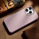 ICARER LITCHI PREMIUM LEATHER CASE IPHONE 14 PRO MAX MAGNETIC LEATHER CASE WITH MAGSAFE PINK (WMI14220712-PK)