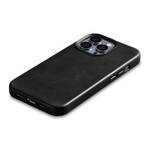 ICARER OIL WAX PREMIUM LEATHER CASE IPHONE 14 PRO MAX MAGNETIC LEATHER CASE WITH MAGSAFE BLACK (WMI14220704-BK)